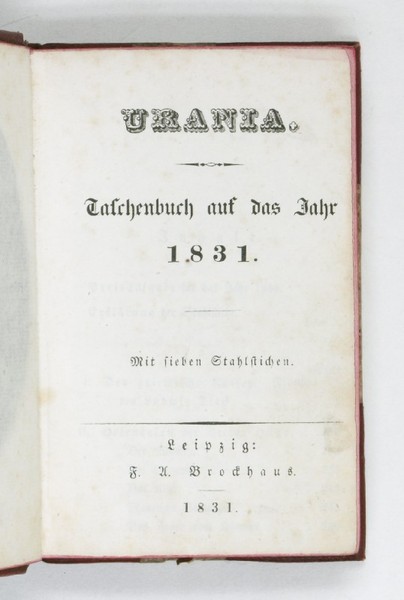 Urania. Taschenbuch auf das Jahr 1831.