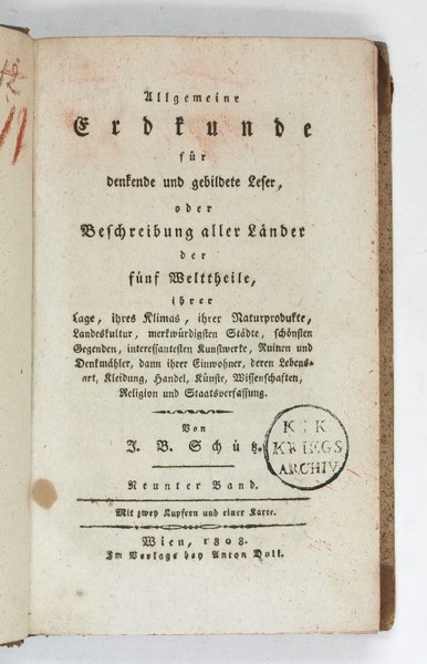 Allgemeine Erdkunde für denkende und gebildete Leser, oder Beschreibung aller …