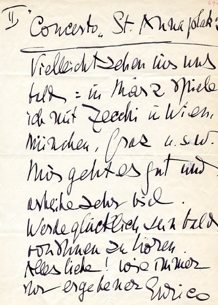 Eigenh. Brieffragment mit U.