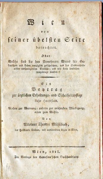 Wien von seiner übelsten Seite betrachtet. Oder: Welche sind die …