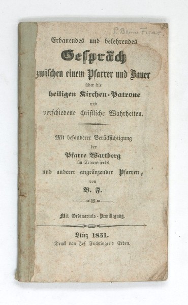 Erbauendes und belehrendes Gespräch zwischen einem Pfarrer und Bauer über …