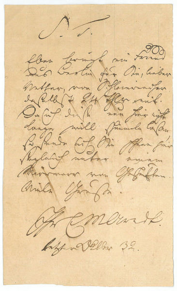 Eigenh. Brief mit U. ("EMArndt").