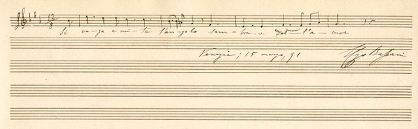 Eigenh. musikalisches Albumblatt mit U.