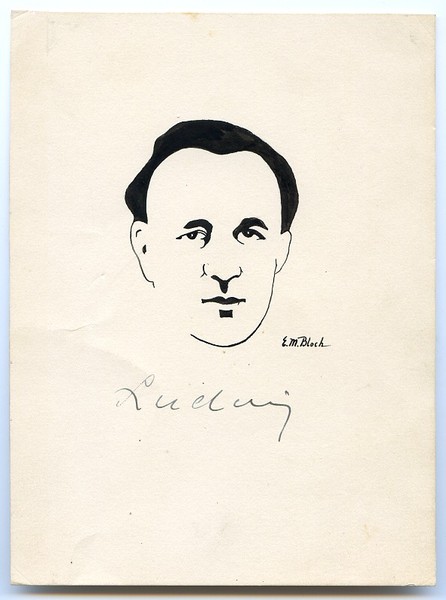 Portraitzeichnung mit eigenh. U. ("Ludwig").