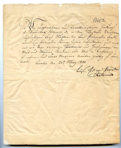 Eigenh. Vollmacht mit U.