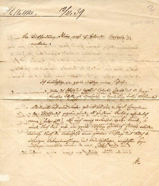 Eigenh. Brief mit U. ("Dr. H. Wuttke").