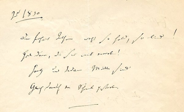 15 eigenh. Gedichte.