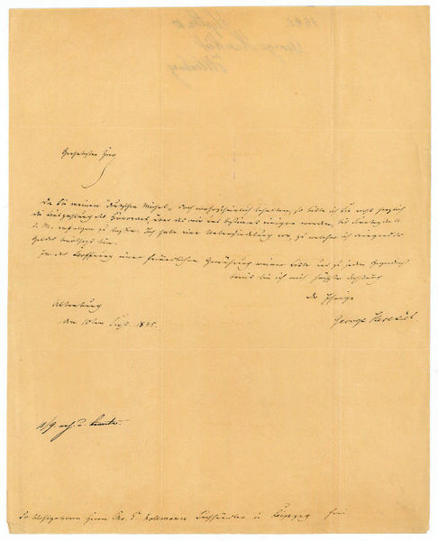 Eigenh. Brief mit U. ("George Hesekiel").