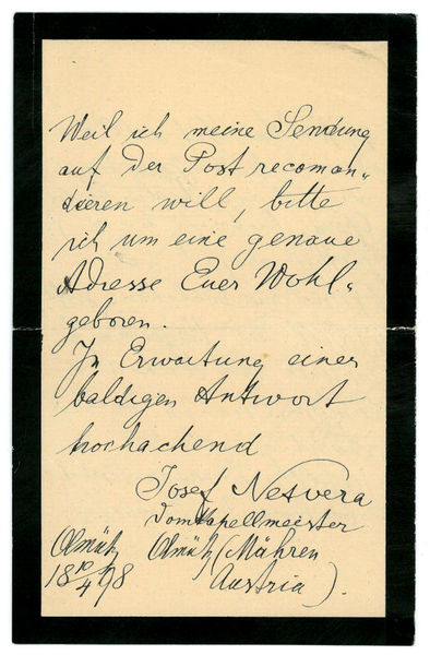 Eigenh. Brief mit U.