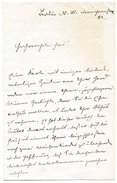Eigenh. Brief mit U.