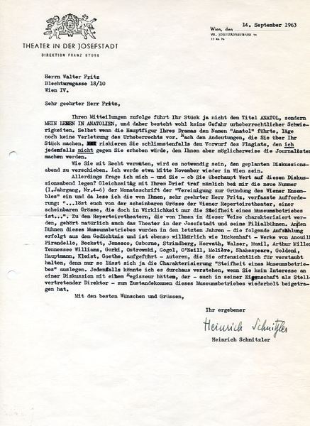 18 ms. Briefe mit eigenh. U. und 1 ms. Postkarte …