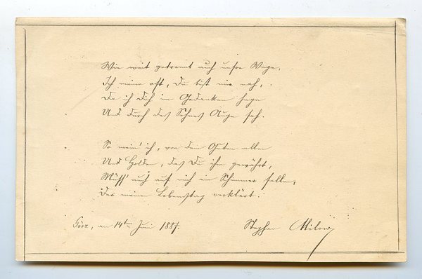 Eigenh. Albumblatt mit U. (“Stephan Milow”).