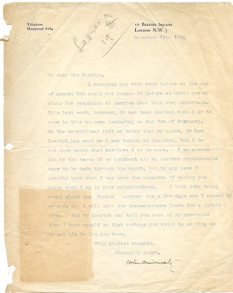 2 typed letters signed.