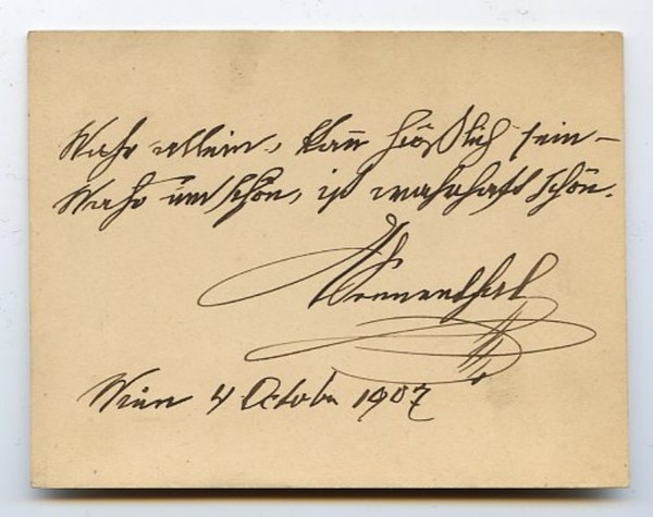 Eigenh. Albumblatt mit U. ("Sonnenthal").