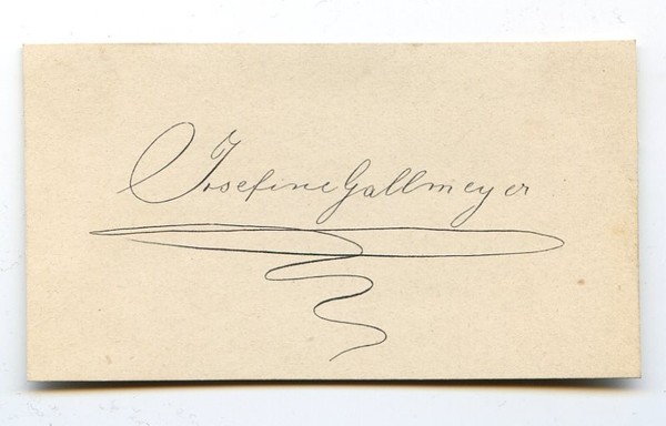 Visitenkarte mit einigen eigenh. Zeilen.