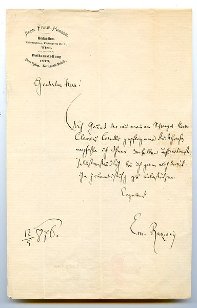 Eigenh. Brief mit U.