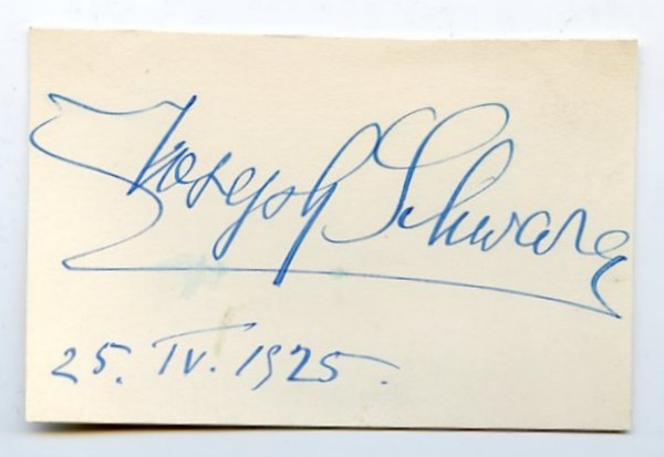 Albumblatt mit eigenh. U.