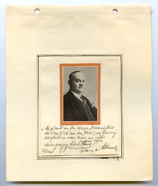 Eigenh. Albumblatt mit U.