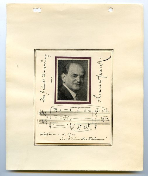 Eigenh. musikalisches Albumblatt mit U.