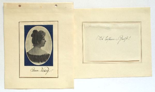 Albumblatt mit eigenh. U. und eh. Grußzeile.