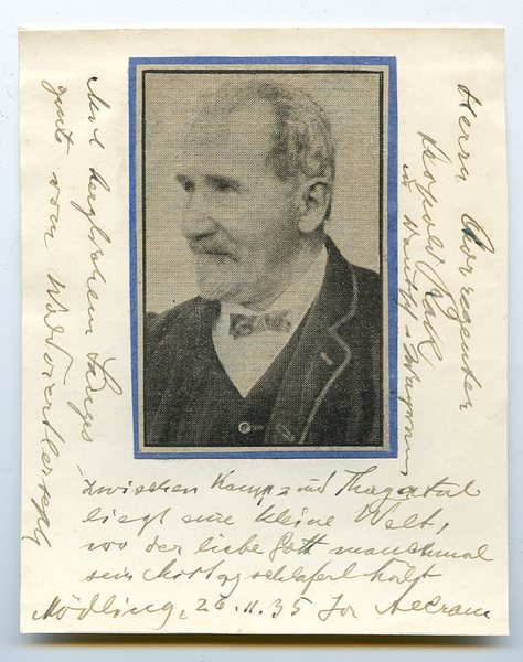 Eigenh. Brief mit U. und eh. Albumblatt mit U.
