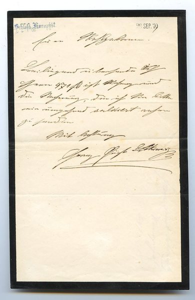 Eigenh. Brief mit U.