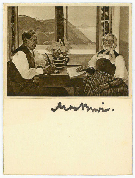 Albumblatt mit eigenh. U.