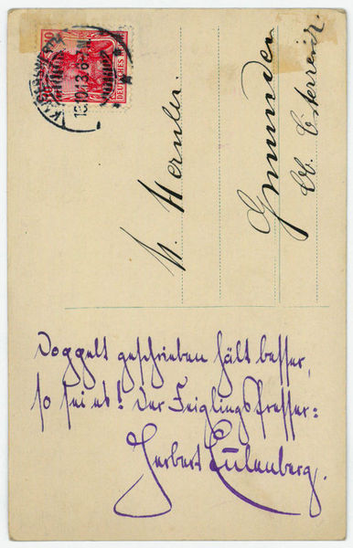 Eigenh. Portraitpostkarte mit U.