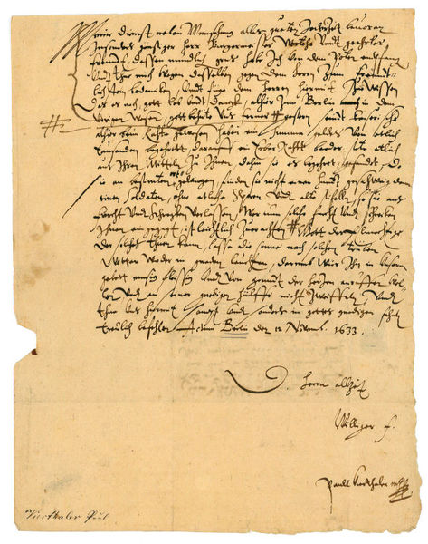 Brief mit eigenh. U.