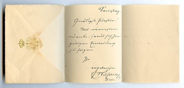 Eigenh. Kuvertbrief mit U.