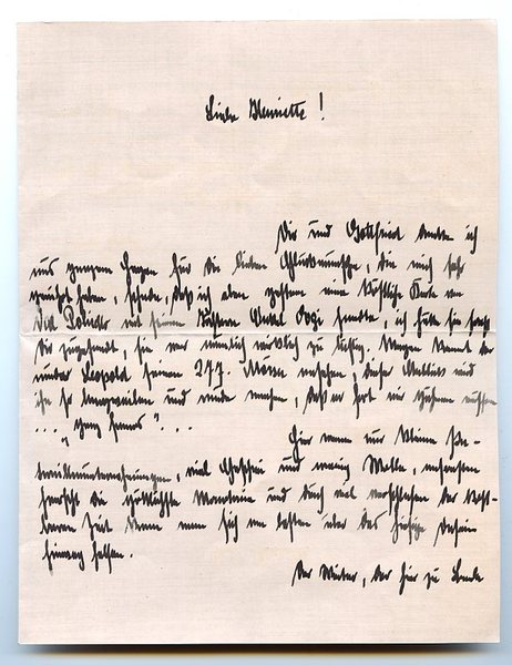 Eigenh. Brief mit U.