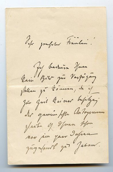 Eigenh. Brief mit U.