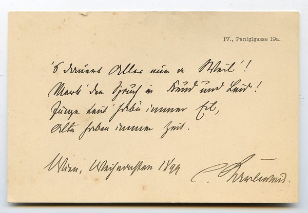 Eigenh. Albumblatt mit U.