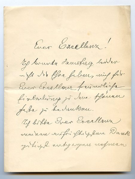 Eigenh. Brief mit U. ("Krobatin").