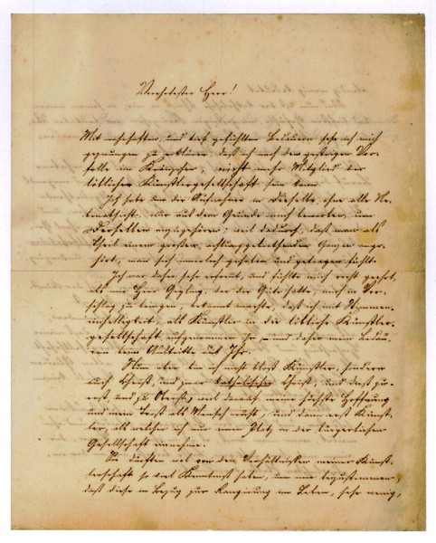 Eigenh. Brief mit U. ("Fr. Sitte").