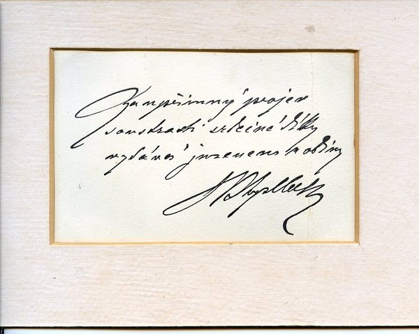 Eigenh. Albumblatt mit wiederholter U.