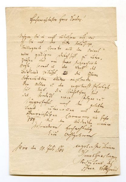 Eigenh. Brief mit U.