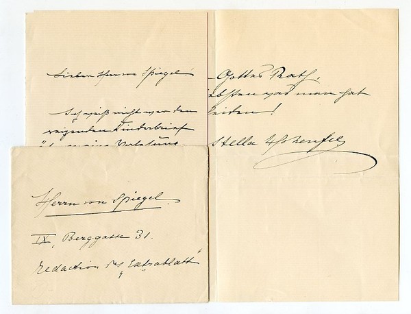 Eigenh. Brief mit U. und eh. Albumblatt mit U.