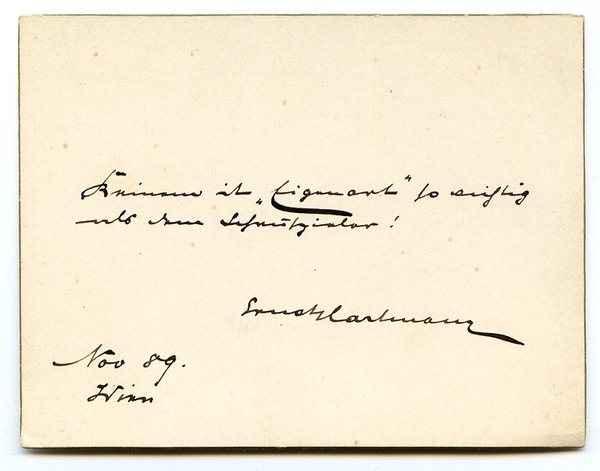 Eigenh. Albumblatt mit U.