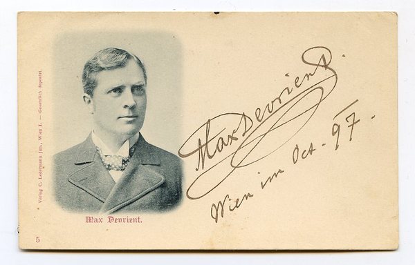 Portraitpostkarte mit eigenh. U.