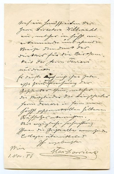 Eigenh. Brief mit U.