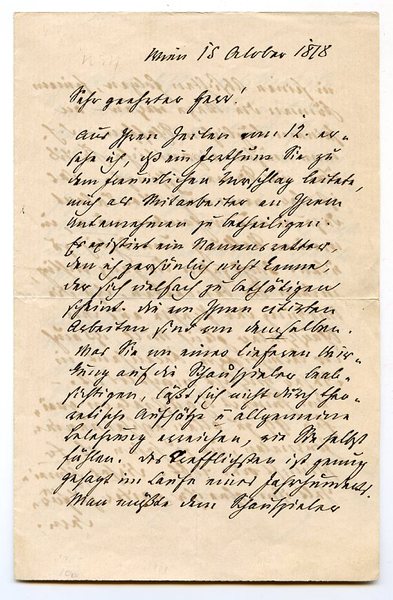 Eigenh. Brief mit U.