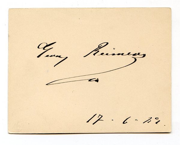 Albumblatt mit eigenh. U.