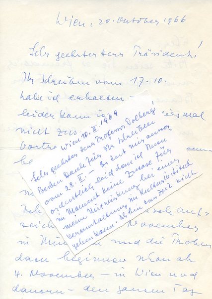 Eigenh. Brief mit U. und eh. Briefkarte mit U.