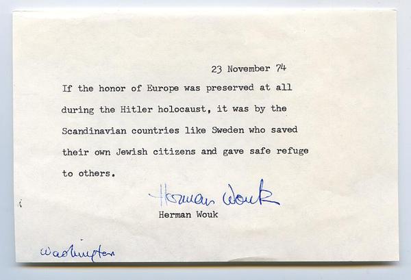 Typed quotation signed.