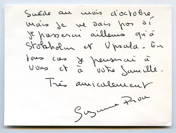 Eigenh. Briefkarte mit U.