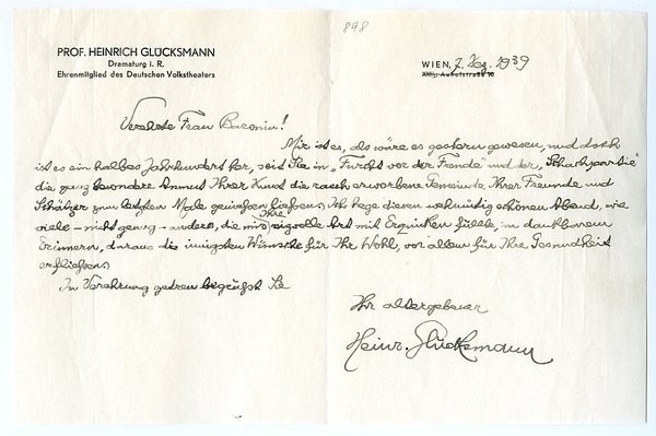 Eigenh. Brief mit U.