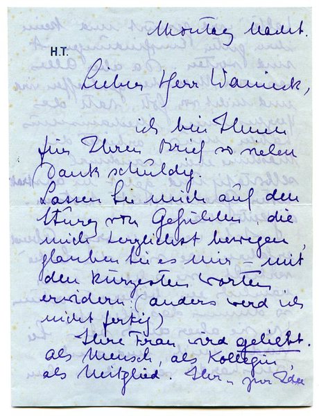 Eigenh. Brief mit U.