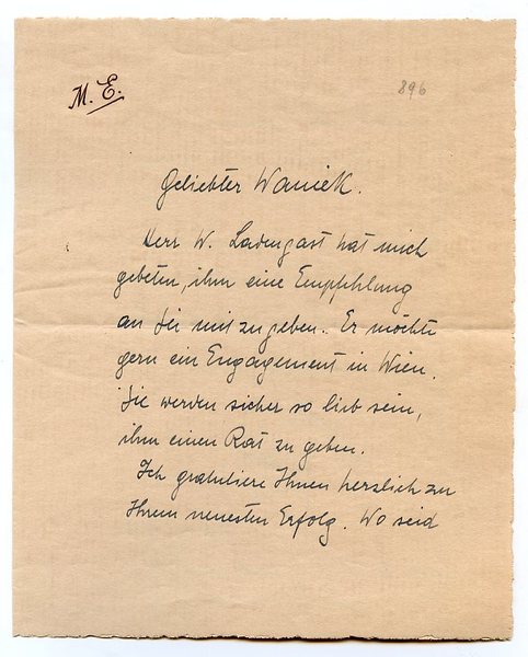 Eigenh. Brief mit U.