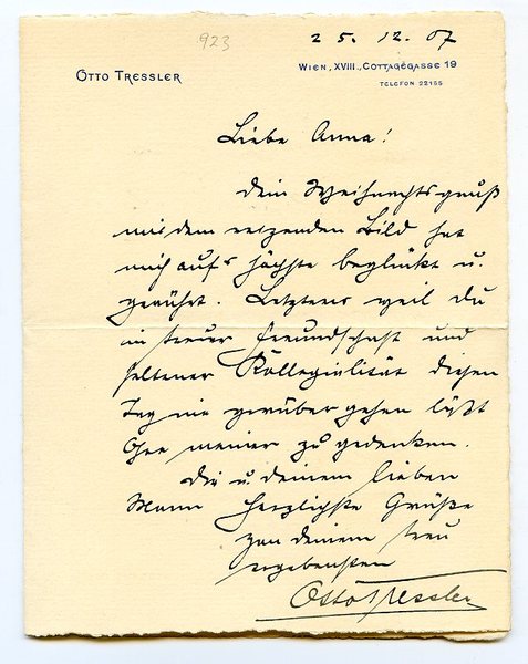 Eigenh. Brief mit U.